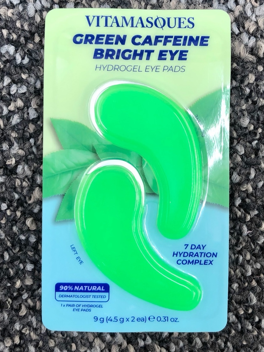 💖$6💖 NEW VITAMASQUES Green Caffeine Bright Eye Hydrogel Eye Pads
